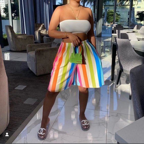 Colorful Striped Two-Piece Set - Picture 2 of 5